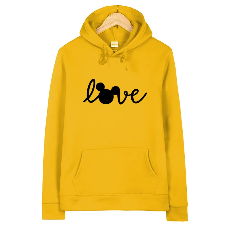 Hoodies dames mooie muis print hoodie pullover lange mouw kleding pocket sweatshirt winter jas vrouwen casual streetwea t200525