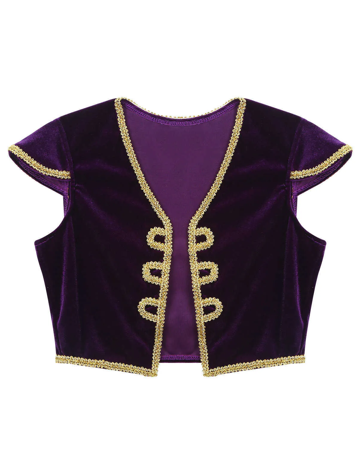 Miúdos Boys Fancy Arábia Príncipe Costumes Cap Sleeves Waistcoat com calças para Halloween Cosplay Fairy Parties Vestir-se Q0910