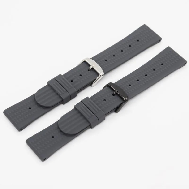 Uhrenbänder 20mm 22mm Sport Silikon Armband Armband Männer Tauchen Wasserdichte Gummiband Armband Zubehör für 007 SRP777J1252r