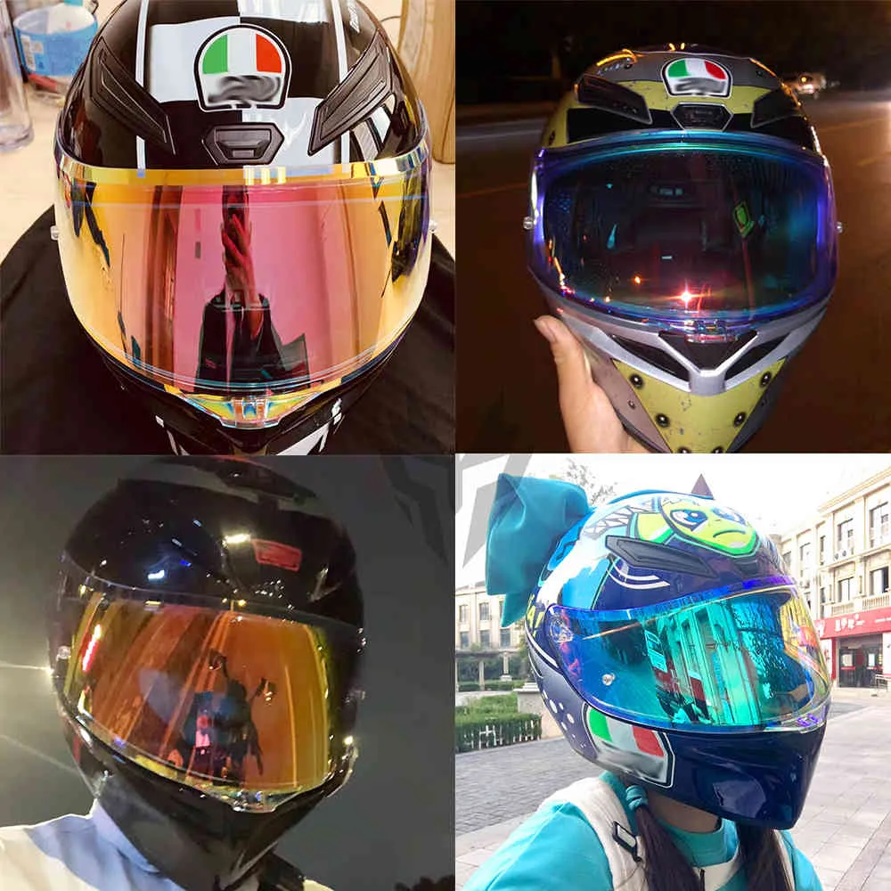 for AGV K1 K3 SV K5 Motorcycle Glasses Motorbike Helmet Discoloration Lens Night Vision Visor