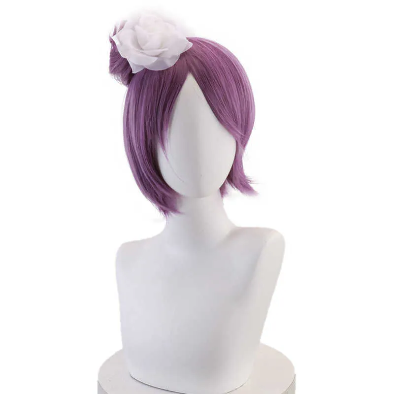 Anime BORUTO Konan Cosplay violet perruque épingle à cheveux bandeau anneau résistant à la chaleur cheveux + casquette gratuite Halloween fête jeu de rôle accessoires Y0913