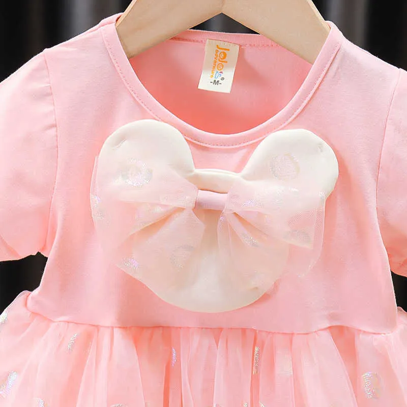 Sommer Baby Mädchen Kleidung Nette Kurzarm Kleid für Kleinkind Mädchen Kleidung Säuglings Baby Geburtstag Party Kleider 0-2 jahre Q0716