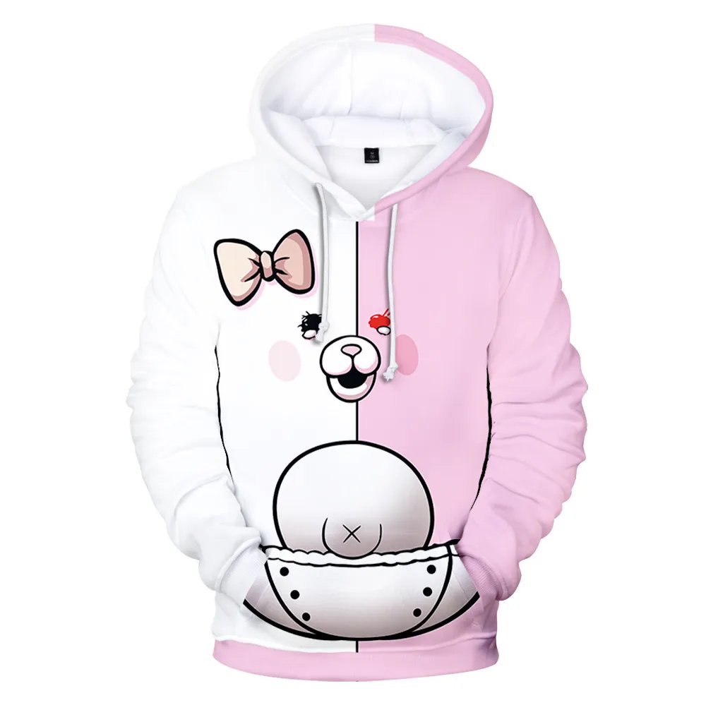 Danganronpa CosplayコスチュームMonokuma Monomi nagito Komaeda Miu Iruma Harukawa Makiki ouma Unisex 3D Hoodies Sweatshirts253M