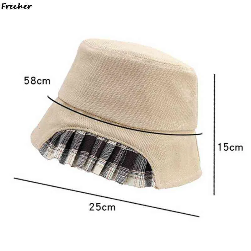Panama emmer hoed mannen vrouwen zomer emmer cap unisex katoenen fashoin vissen hoeden zon zomer zonnebrand visser heup hop caps G220311