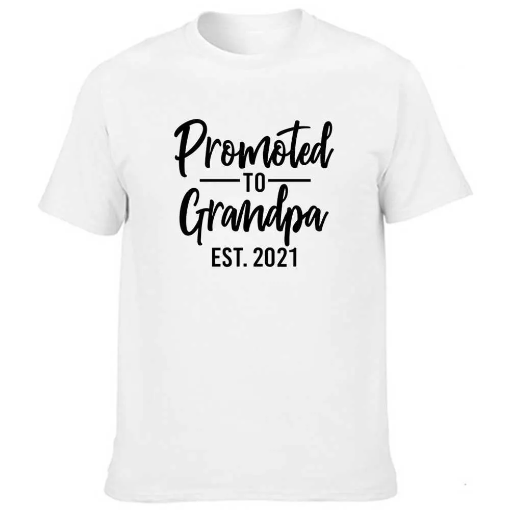 Promocionado a abuelo est 2021 hombres gráficos camisetas harajuku camisetas de manga corta abuelo para ser anuncio streetwear abuelo x0621
