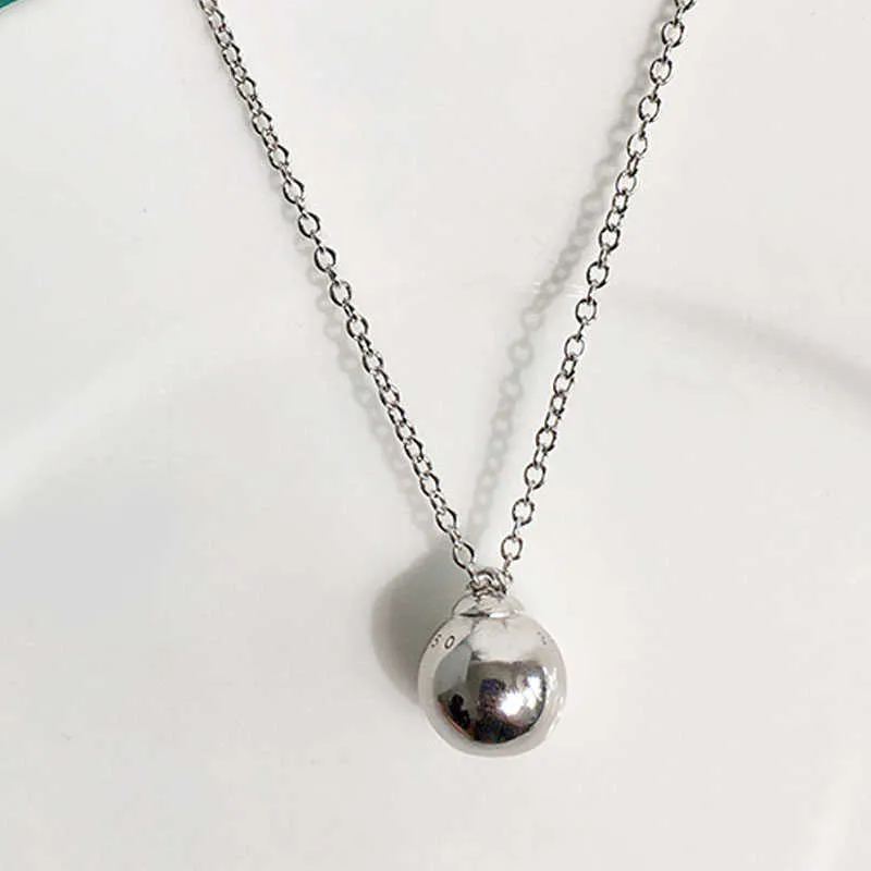 Ketting voor vrouwen korte ketting bal hanger eenvoudige roestvrij staal luxe sieraden sleutelbeen cadeau ontwerper 210929