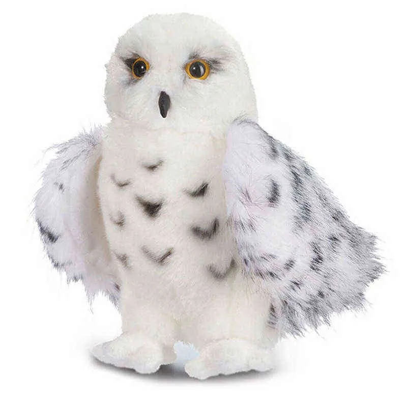 12 Inch Premium Quality Douglas Wizard Snowy White Plush Hedwig Owl Toy Potter Cute Stuffed Animal Doll Kids Gift 220115