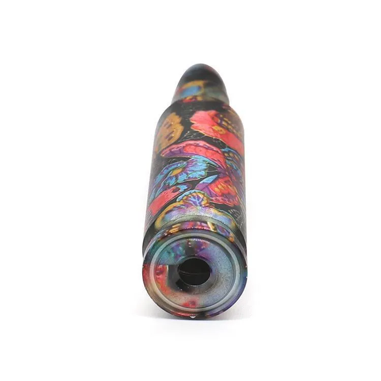 弾丸形の煙のパイププリント喫煙パイプドライハーブホルダータバコの水の水のプラスサイズのアクセサリー盛り合わせ色のギャラシ