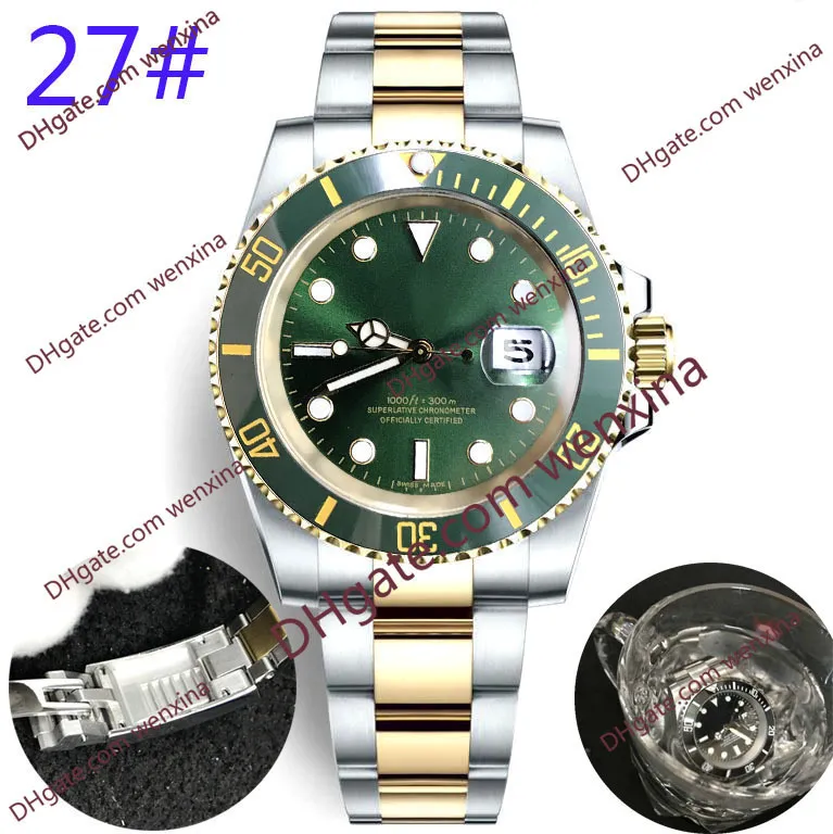 20 kolorowy nowy zegarek Top Men 41 mm Automatyczne wysokiej jakości zegarek niebieski ceramiczny pierścień wodoodporny męski mechaniczny Orologio di Lusso nadgarstek261c