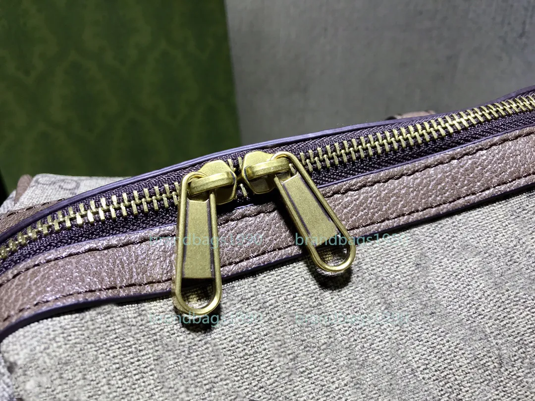 44 cm klassische Frauen Reisen Reisen Mode Männer Reisen echte Leder -Trimm -Gepäck -Duffel -Taschen Leinwand Handtasche324z