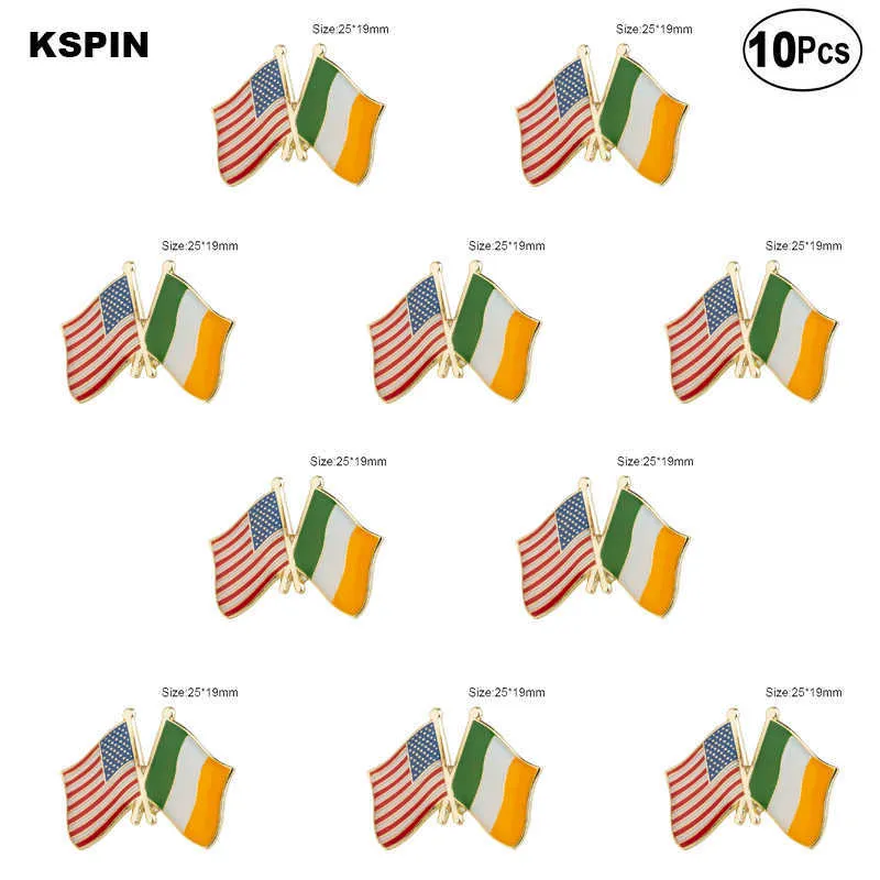 USA Russia Amicizia Spille Spilla Bandiera distintivo Spilla Spille Distintivi XY028942923405