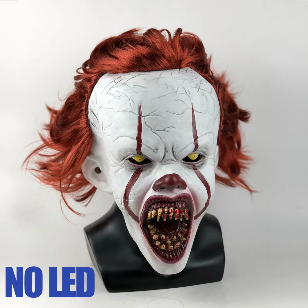 Horror Pennywise Joker Mask Cosplay Stephen King It Hoofdstuk twee clown latex maskers Helmet Halloween Party Props Deluxe Nieuw 200929