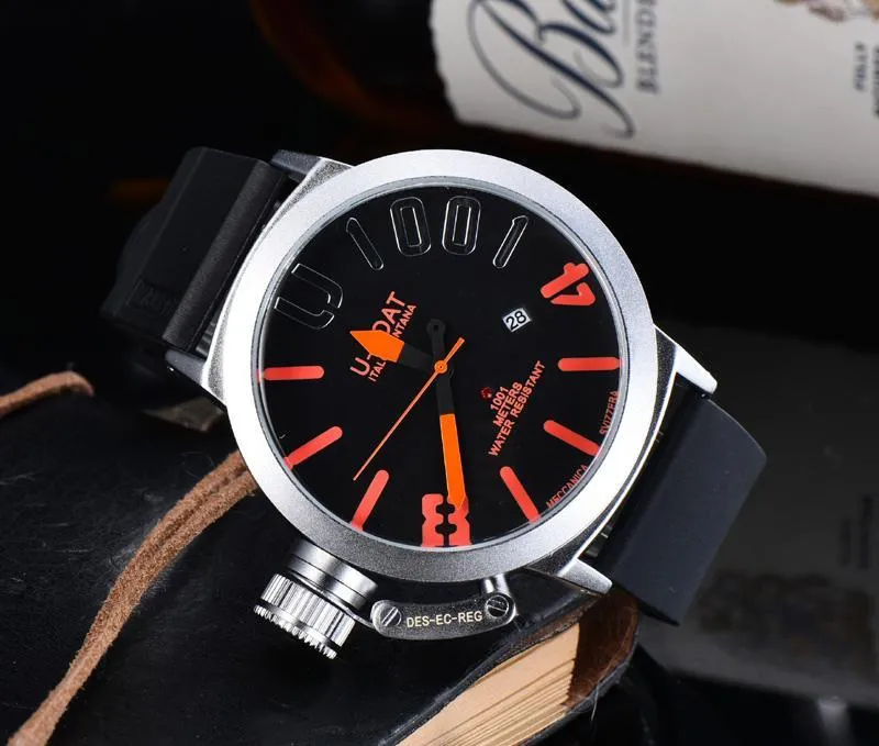 Zegarek 2021 Gumowy zestaw obserwacyjny automatyczne maszyny Square zegarki U Luksusowy zegarek na rękę
