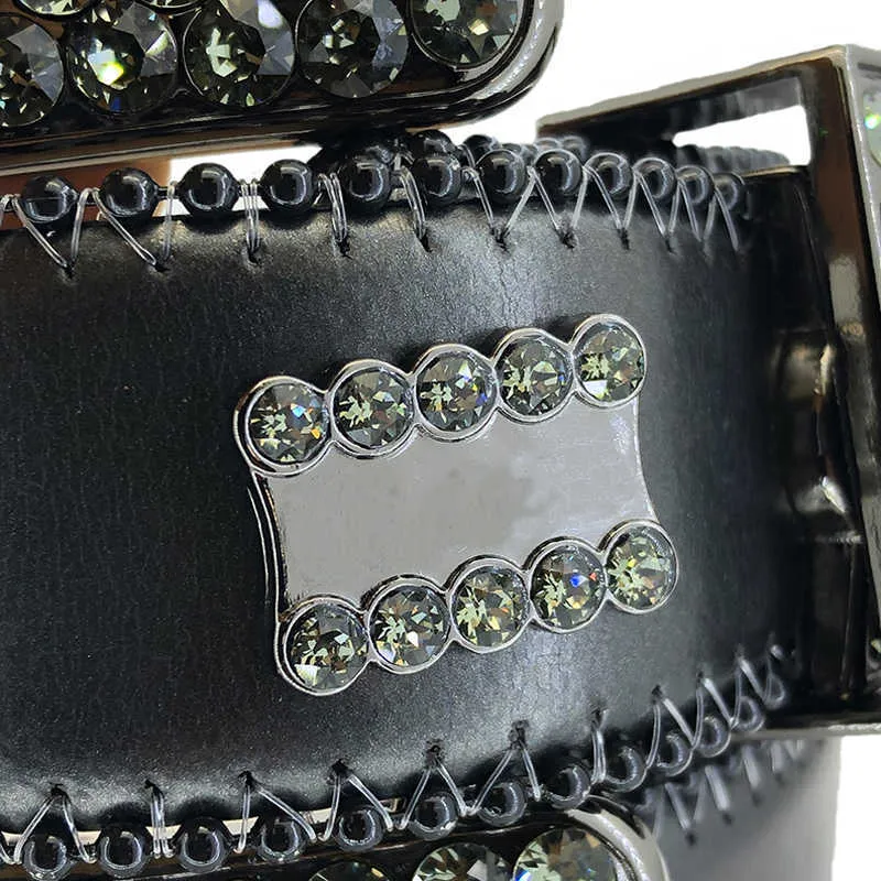 2021 Cinturón de diseñador Bb Simon Cinturones para hombres Mujeres Cinturón de diamante brillante negro272p