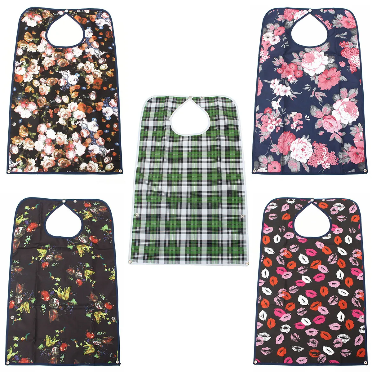 Adult Bib Waterproof Anti-oil PVC Detachable Bib Adult Mealtime Cloth Protector Disability Aid Aprons 201007