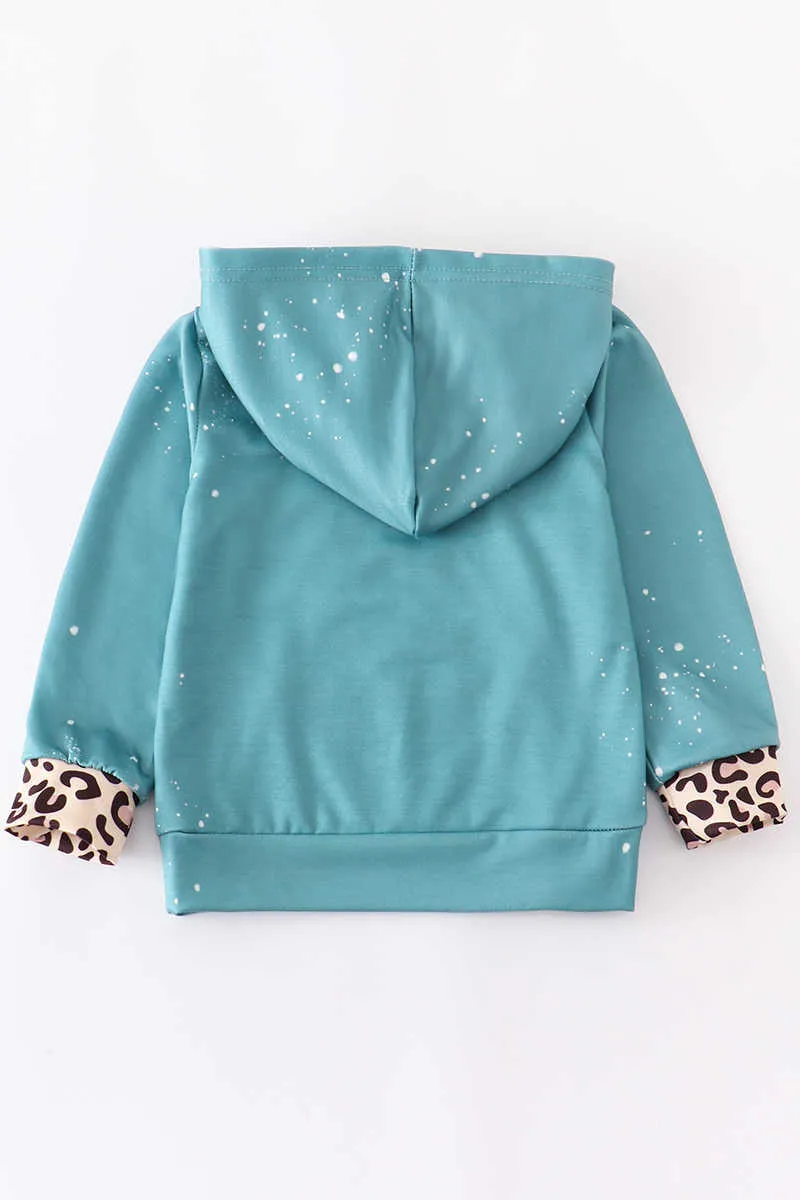Girlymax Baby Girls Children Clothes Mommy &Me Long Sleeve Momlife Kidlife Leopard Tie Dye Hoodie Top Boutique Kids Clothing 210918