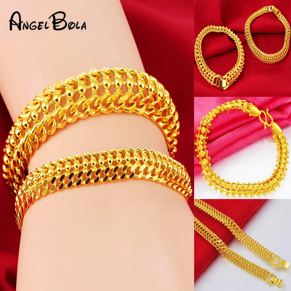 Breloque alluviale de fleur de mode du Vietnam pour les femmes en laiton bijoux en or 24k accessoires de bracelet pour femmes