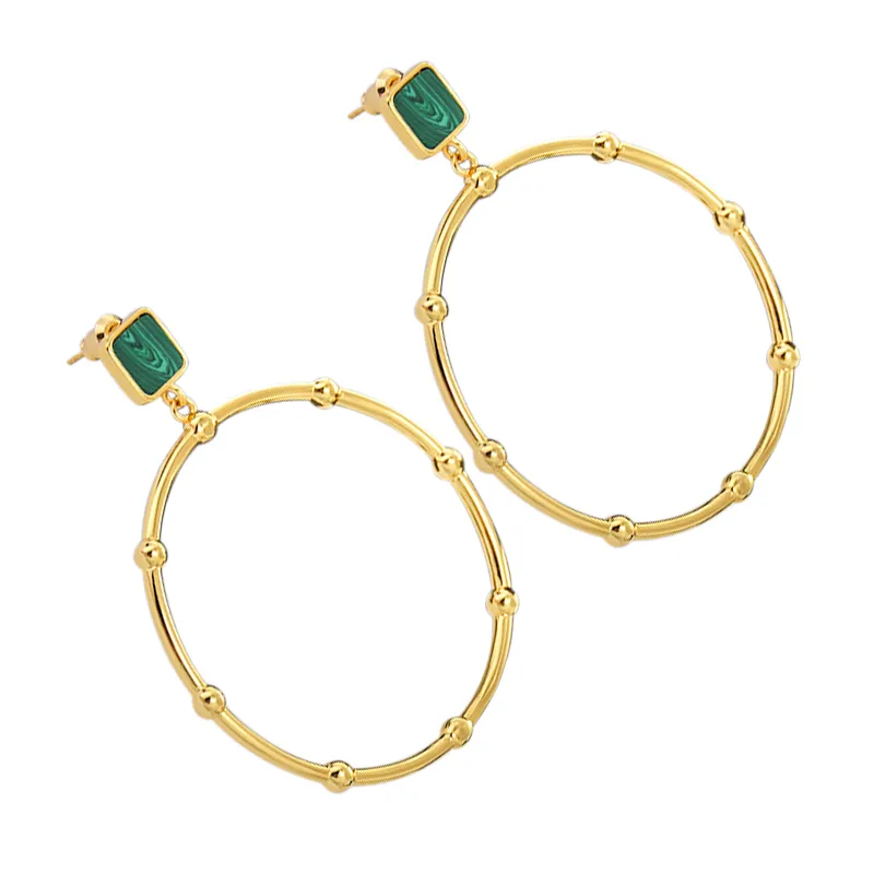 Orecchini donne Big Circle Gold Colore Gold Orecchini in acciaio in acciaio Orecchini Fasci Fashion Fashion Gioielli Whole Gifts Christmas267e