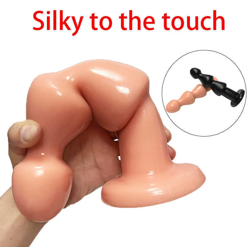 Duże koraliki Buttplug zabawki erotyczne dla dorosłych kobiety mężczyźni Gay duża pupa wtyczka Anal Dildo Sextoys masaż prostaty odbytu Dilator sklep