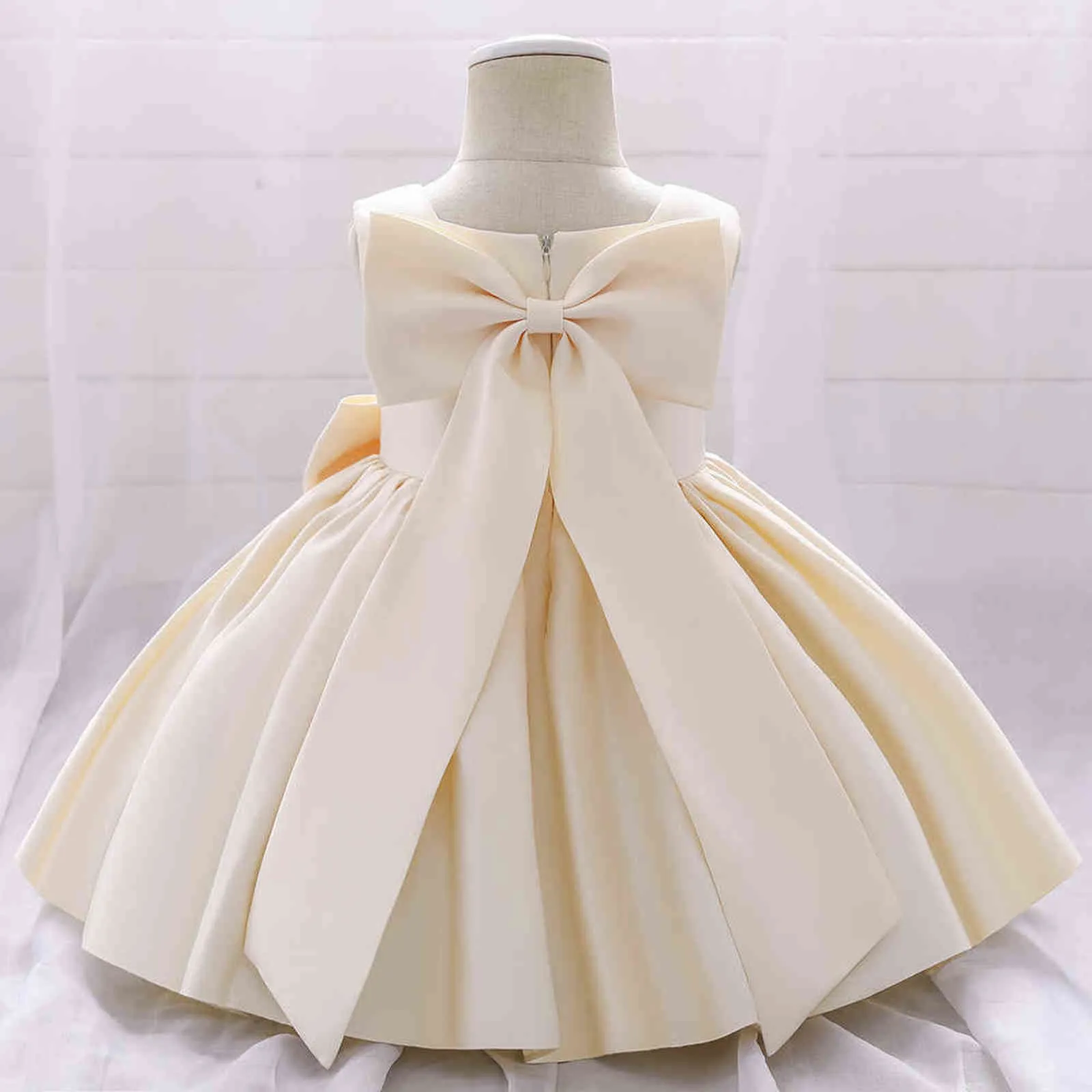 Girl Dress Baptismal dress for infant Pink petal elegant Flower Girls Wedding Dresses tutu princess Baby Girl Dress G1129