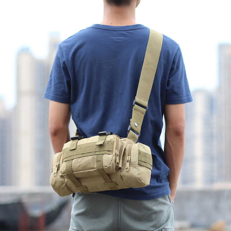 Senderismo Bolsa de cintura al aire libre 6L Impermeable Oxford Escalada Bolsas de hombro Militar Táctico Pesca Camping Bolsa Bolsa Mochila Bolsa Y0721