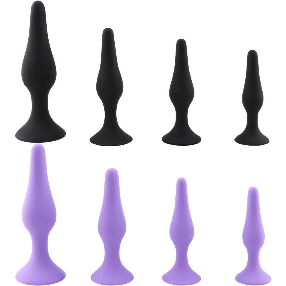 Articoli di massaggi a 4 dimensioni Plug spina anale silicone spina perle giocattoli sessuali principianti uomini gay anus dilator prostatico massager no vibra7516685