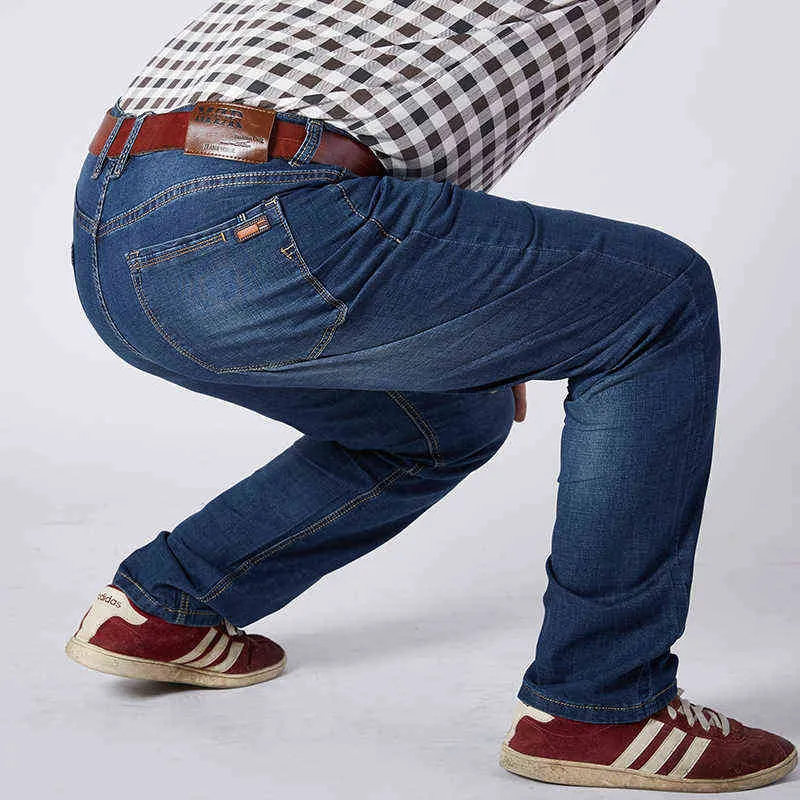 Stretch Jeans Hommes Denim Hommes Jean Homme 48 52 Plus La Taille Grand Pantalon Lâche Bleu Roupas Calca Masculina Modis Ropa 211108