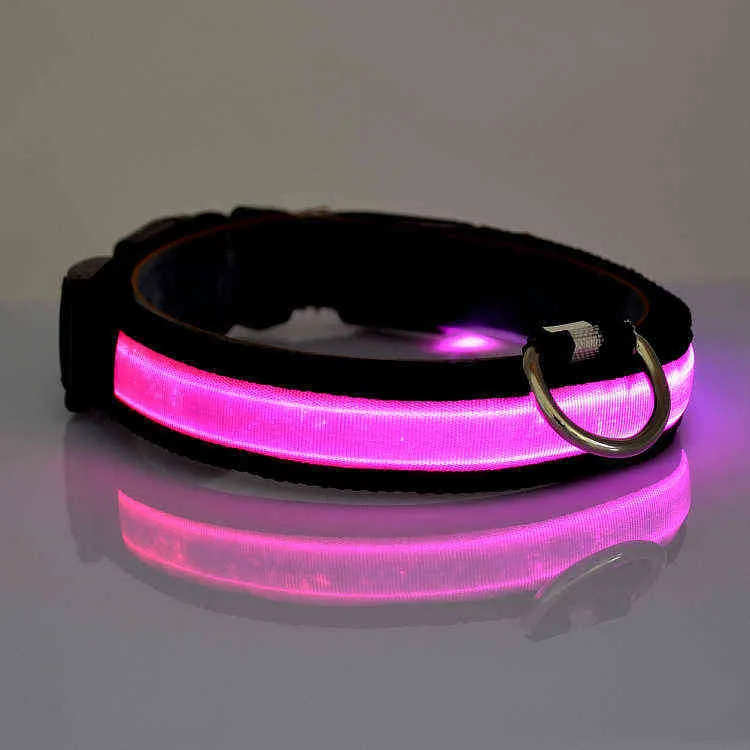 Collier de chien en nylon Flash nuit sécurité LED lueur harnais pour chien fournitures pour animaux de compagnie colliers de chat accessoires chiens lumineux Fluorescen