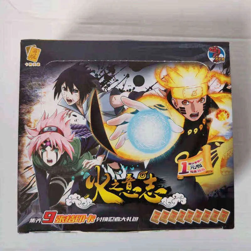 بطاقات جمع أصلية جديدة Uzumaki Uchiha Sasuke Haruno Sakura Kakashi Trading Card Game Game Children Birthday Gift Toy R230619