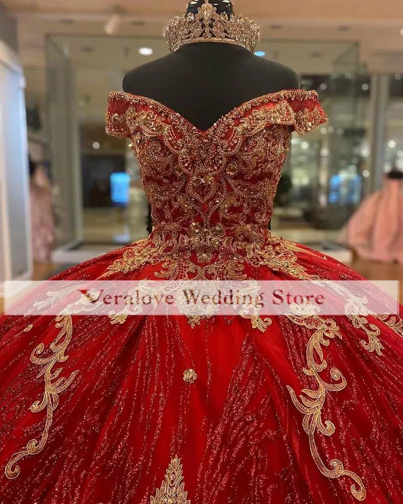 Charro Vestido De 15 A os красные платья Quinceanera, кружевные аппликации и блестки, мексиканские милые платья для выпускного вечера на день рождения 16, реальные изображения259m