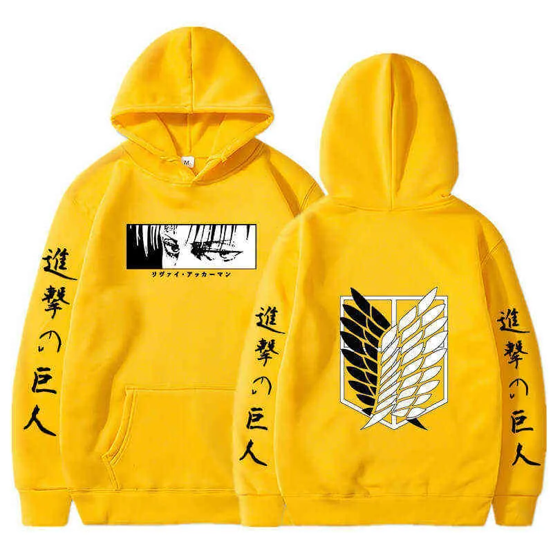 2021 Anime Hoodie Attack on Titan Pullover Casual Long Sleeve Streetwear Harajuku Sweatshirt Men/Women Unisex Sport Hoody Tops Y1120