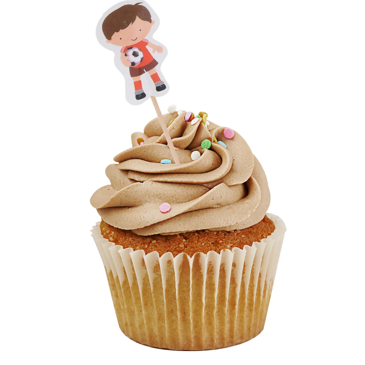 Sport Football Garçon Thème Gâteau Topper Sport Élément Sport Garçons Fête Cupcake Toppers Picks Pour Enfants Anniversaire Fête De Famille Y200618