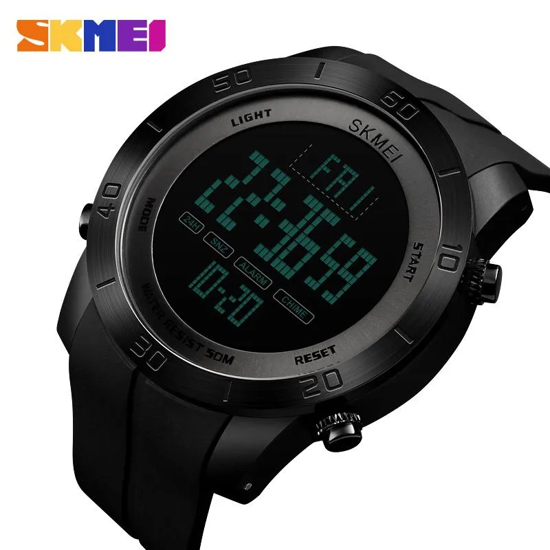 2022SKMEI Sport Uhr Männer PU Strap 5Bar Wasserdichte Multi-Funktion Uhren Männer Wecker Digitaluhr relogio masculino 1353250N