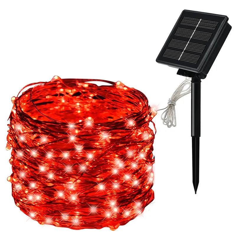 Cordas LED Lâmpada Solar Ao Ar Livre 5m 10m 20m LEDs String Luzes Fada Feriado Casamento Festa de Natal Garland Jardim À Prova D 'Água Light319K