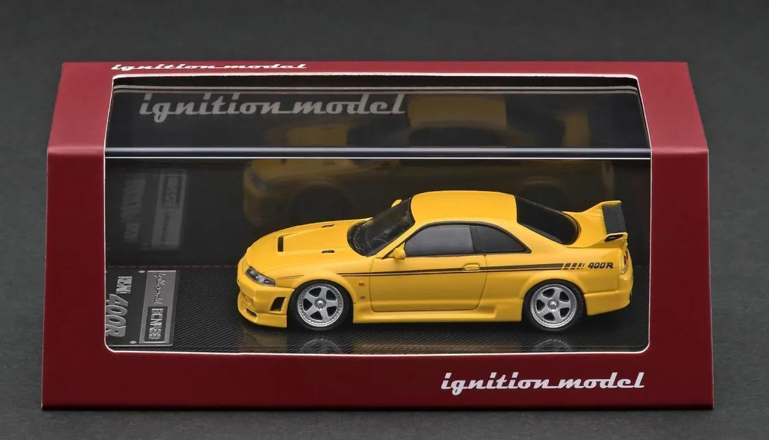 Ignition 164 NISMO R33 GTR 400R Żółty Rin Model samochodowy Prent i kolekcja Pre w pierwszym kwartale 202266451179406674