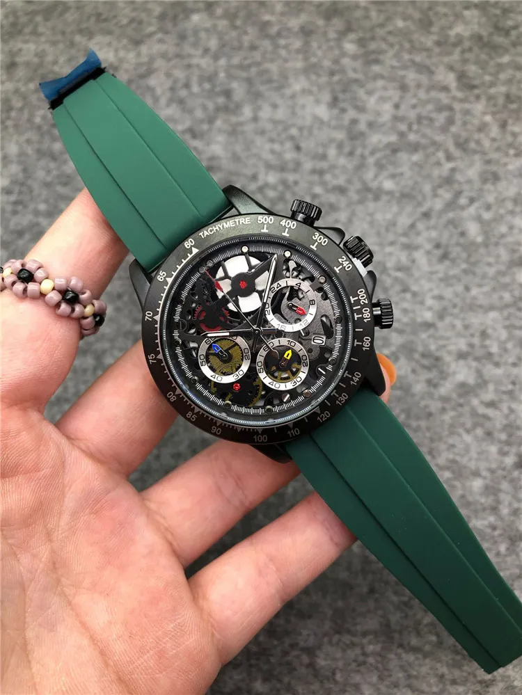 Top Merk Zwitserse 1000 Miglia Chronograaf Heren Quartz Sport Horloge rubberen Band Mans Luxe Roestvrij Horloge Men275Z