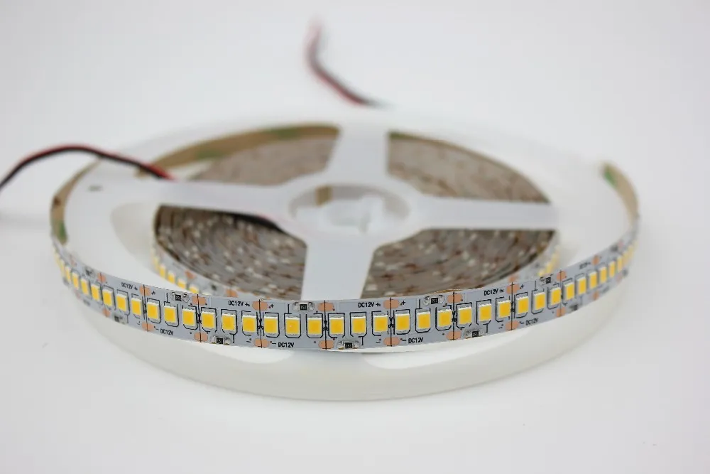 1 2 3 4 5 m 10mm PCB 2835 SMD 1200 LED bande DC12V 24 V ip20 Non étanche lumière Flexible 240 LED s m blanc chaud White255m