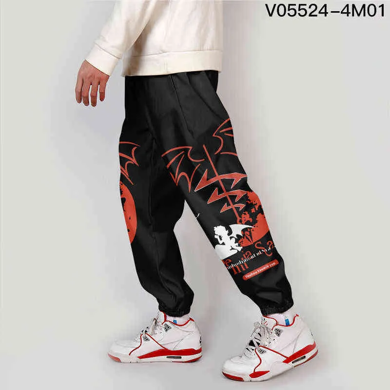 2021 Japan Anime Touhou Project 3D Joggers byxor Män / Kvinnor Byxor Hip Hop Sweatpants Cirno Flandre Scarlet Cosplay Kostym H1223