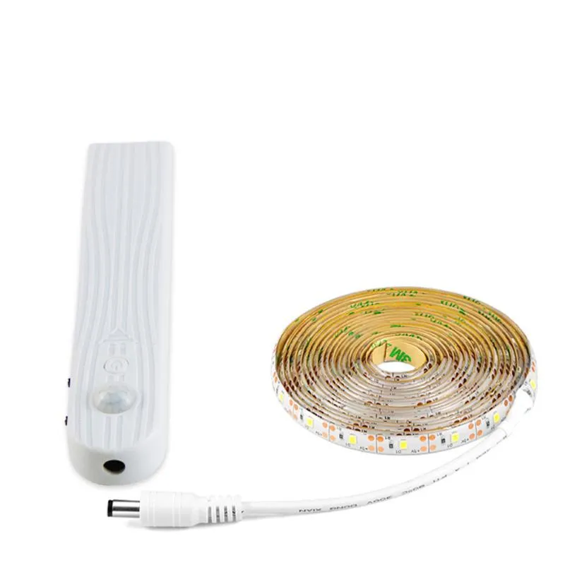 5V USB-Bewegungssensor LED-Streifenlicht Wasserdichte flexible LED-Banddiode 1m 2m 3m Streifen für Schranktreppen Küchenschrank2094