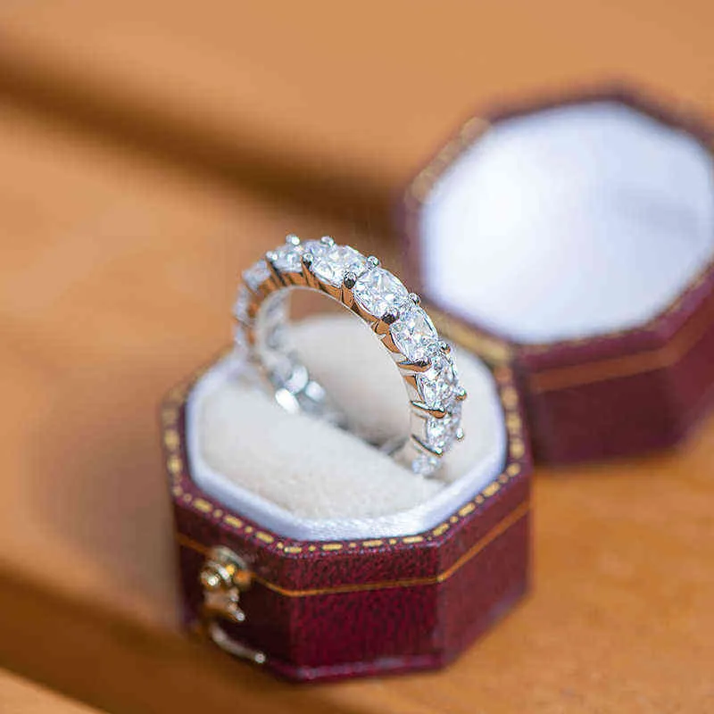 Femmes Bands de mariage 925 Engagement en argent sterling supérieur sona diamant blanc or couleurs de couleur cadeau 2112173665935