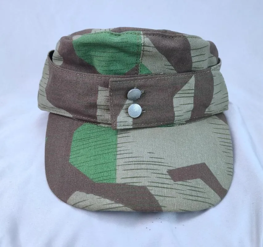 Wide Brim Hats WWII GERMAN ARMY ELITE M43 SPLINTER CAMO Camouflage HAT FIELD MILITARY CAP IN SIZES334v