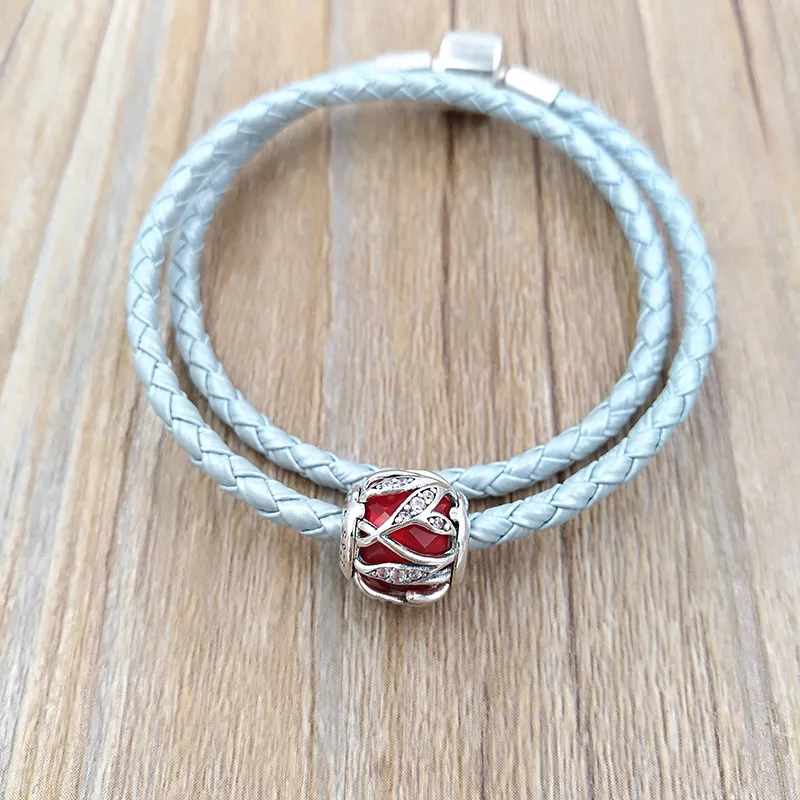 Breloques pour kit de fabrication de bijoux pandora rouge royal 925 en argent sterling perlé bracelet personnalisé femmes hommes chaîne bracelets collier pendentif cadeau d'anniversaire 791969SRU