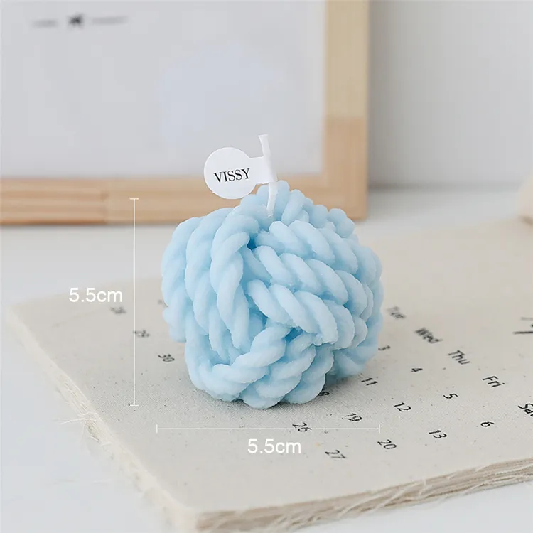 Candle Ins Wool Ball Scented Candles Hand-made Paraffin Wax For Home Decor Po Props DIY Birthday Gift Souvenir ZC682