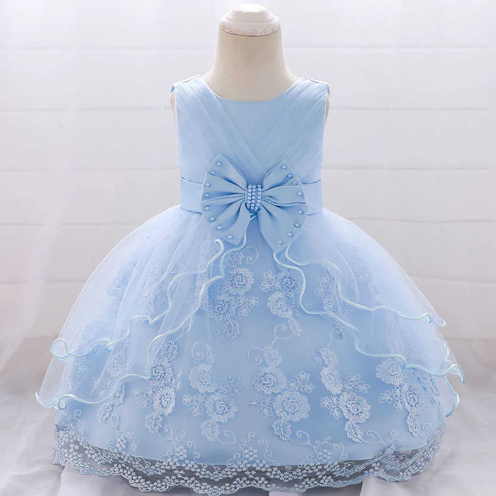 Vestito da bambina la festa Principessa Matrimonio Compleanno Fiore Abbigliamento bambini Abito da prima comunione Abbigliamento bambini 0 3 mesi Q0716