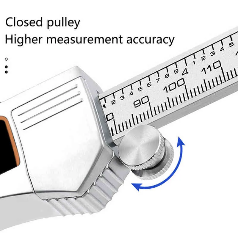 Stainless Steel Metal Shell Digital Caliper Electronic Vernier Caliper Backlight Screen 0150mm Measuring Tools 2112209917899