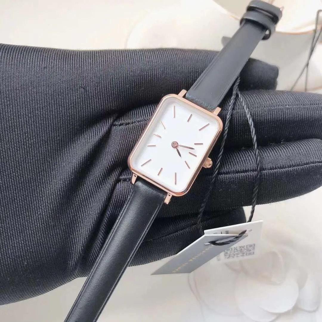 2021 orologi di marca di moda 26MM ragazza elegante orologio al quarzo tutto in acciaio quadrante quadrato in oro rosa orologio femminile di alta qualità vestito da donna Wi2997