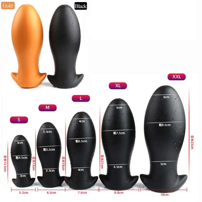 Articoli il massaggio 5 dimensioni Grande plug anale Enorme butt plug Perline Palline dildo vaginale Stimolatore di espansione dell'ano Massaggio alla prostata Giocattoli sexy 2027190