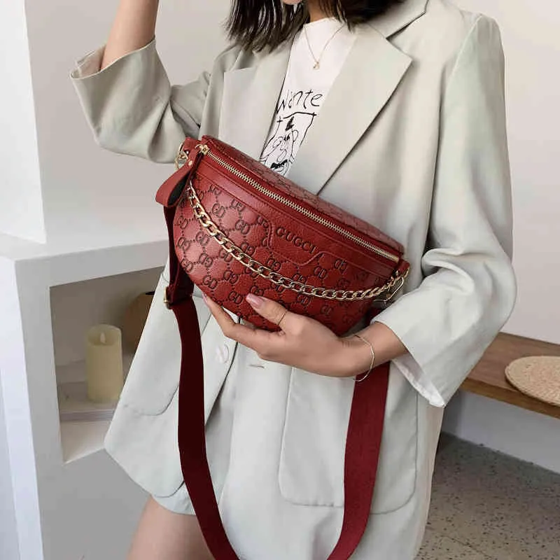 Womens Purses & Handbags Chest bag women's fashion new messenger personality wide shoulder belt leisure waist Purse P6D7293h