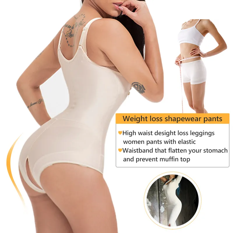 Plus La Taille Latex Minceur Corps Shaper Nylon Sous-Vêtements Clip Body Pour Femme Taille Plein Corps Sexy Shapewear