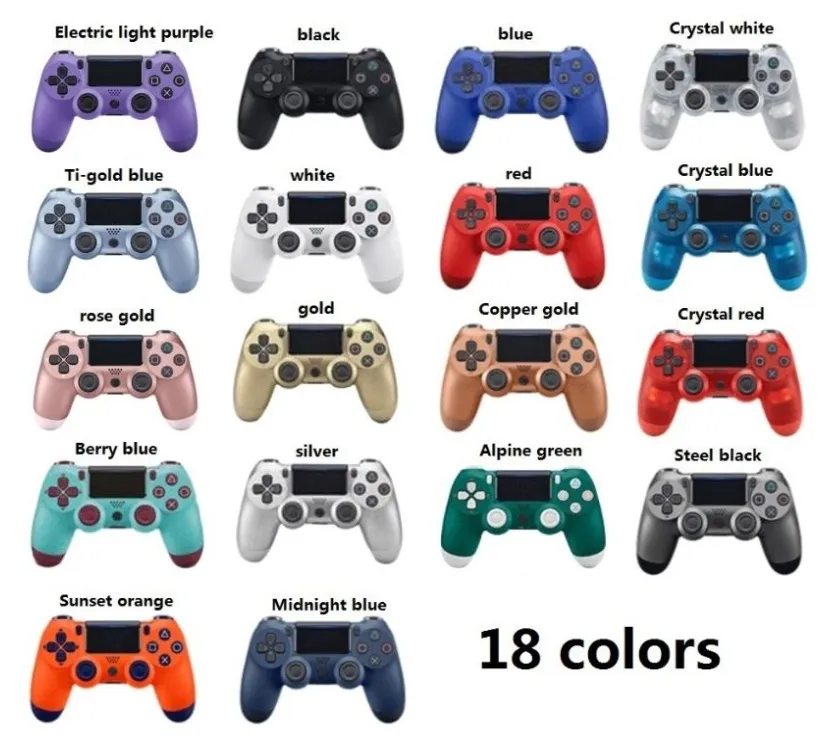 18 kleuren Draadloze controller shock 4 gamepad voor PS4 joystick zonder retail pakket game controllers gratis verzending